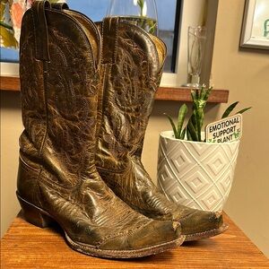 Brown Leather Cowboy Boots
